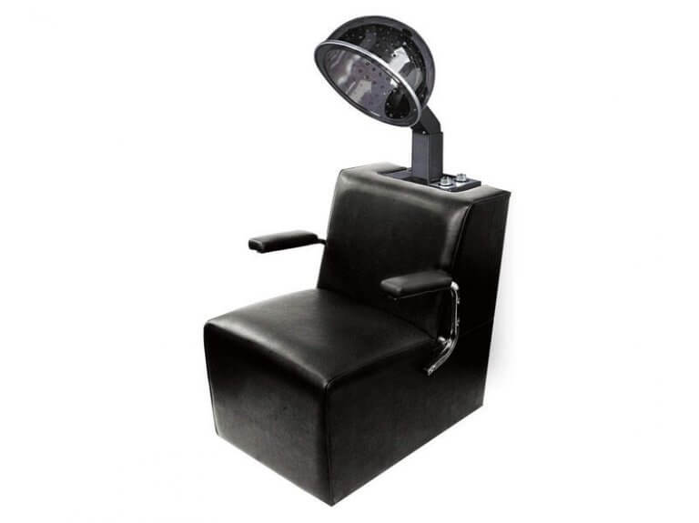 salon hooded hair dryer with chair