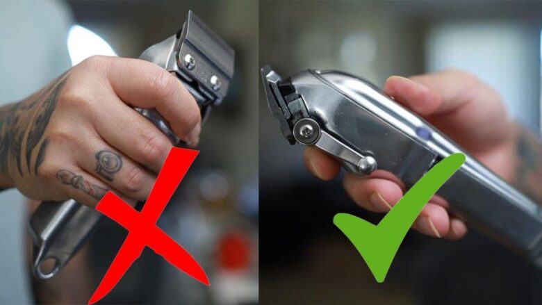right and wrong way of holding clipper